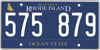 RI license plate 575879