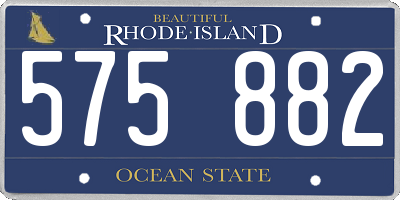RI license plate 575882