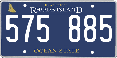 RI license plate 575885