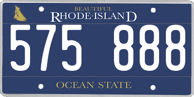 RI license plate 575888