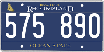 RI license plate 575890