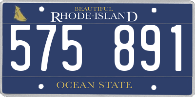 RI license plate 575891