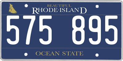 RI license plate 575895