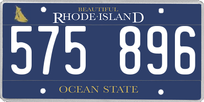RI license plate 575896