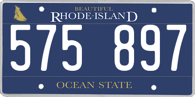 RI license plate 575897