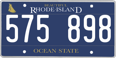 RI license plate 575898