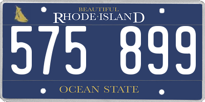 RI license plate 575899