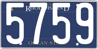 RI license plate 5759