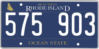 RI license plate 575903
