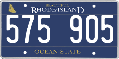 RI license plate 575905