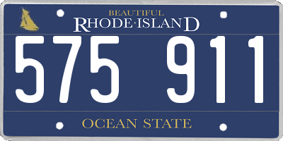 RI license plate 575911