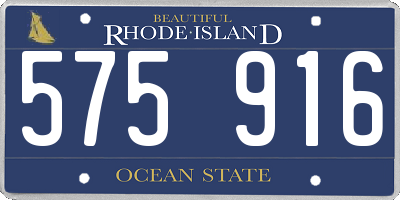 RI license plate 575916