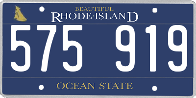 RI license plate 575919