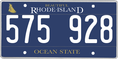 RI license plate 575928