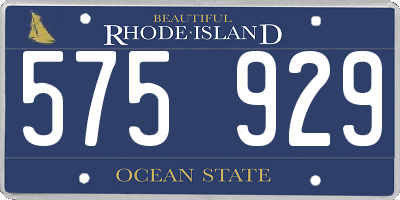 RI license plate 575929
