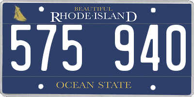 RI license plate 575940