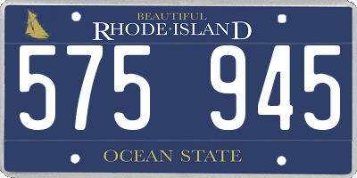 RI license plate 575945