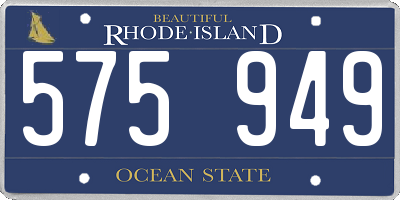 RI license plate 575949