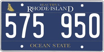 RI license plate 575950
