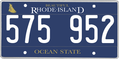 RI license plate 575952