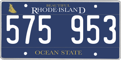 RI license plate 575953