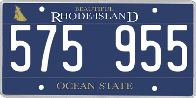 RI license plate 575955
