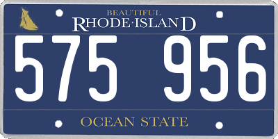 RI license plate 575956