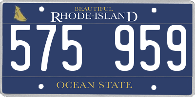 RI license plate 575959