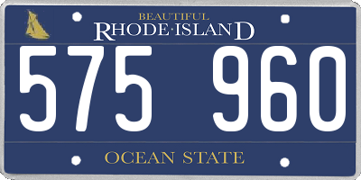 RI license plate 575960