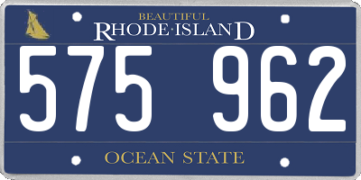 RI license plate 575962