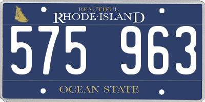 RI license plate 575963