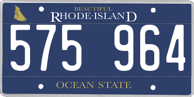 RI license plate 575964