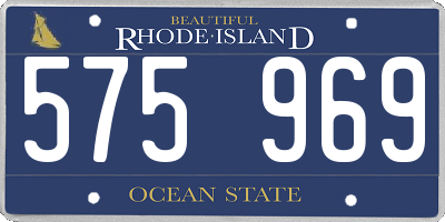 RI license plate 575969