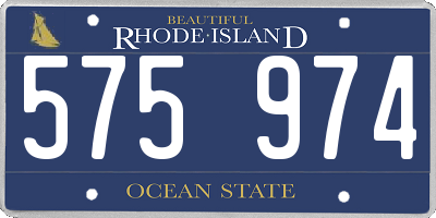 RI license plate 575974