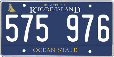 RI license plate 575976