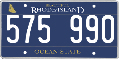 RI license plate 575990