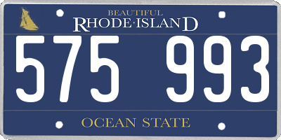 RI license plate 575993