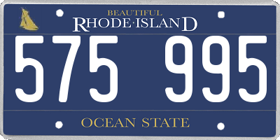 RI license plate 575995