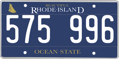 RI license plate 575996