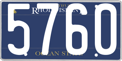 RI license plate 5760