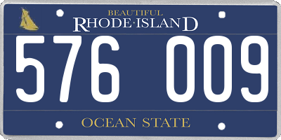 RI license plate 576009