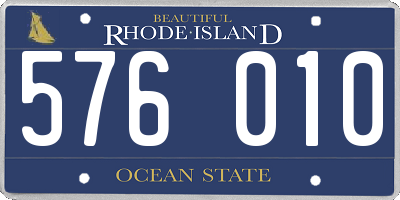 RI license plate 576010