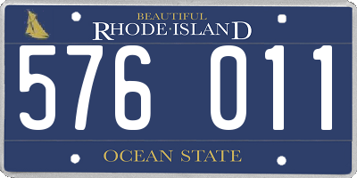 RI license plate 576011