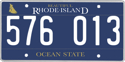 RI license plate 576013