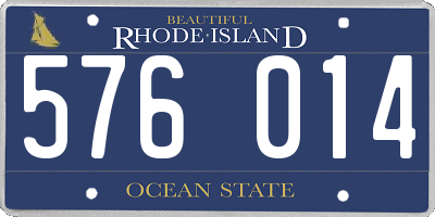 RI license plate 576014