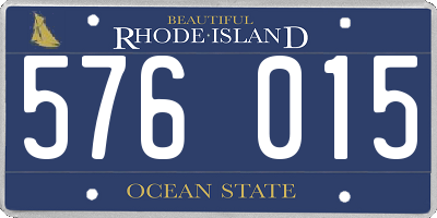 RI license plate 576015