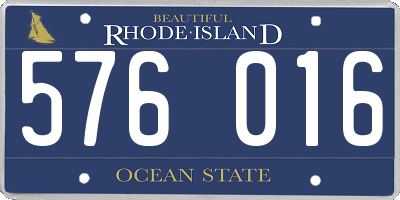 RI license plate 576016