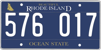 RI license plate 576017