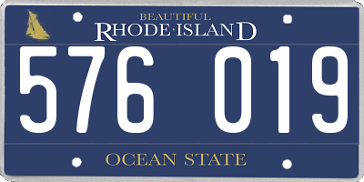 RI license plate 576019