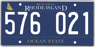 RI license plate 576021